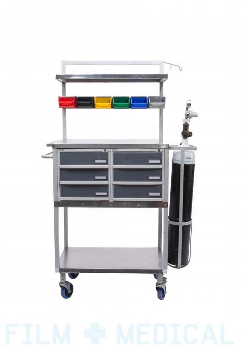 Procedure Trolley with Oxygen Bottle